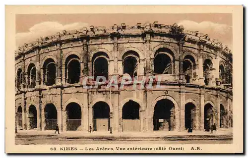 Ansichtskarte AK Nimes Les arenes Vue exterieure