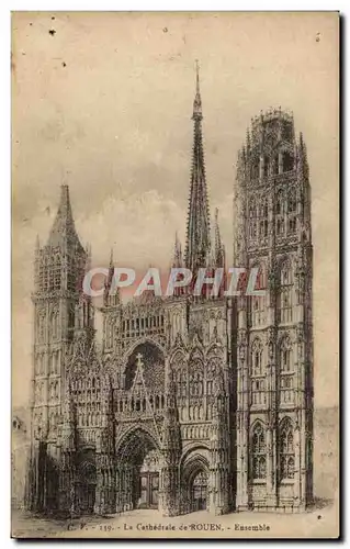 Cartes postales Cathedrale de Rouen Ensemble