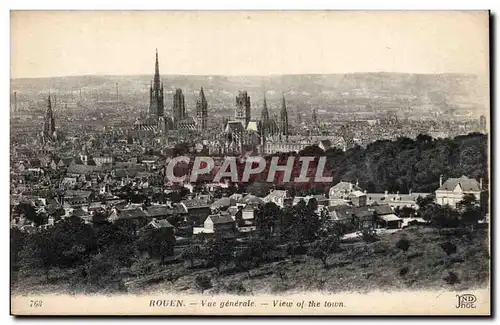 Cartes postales Rouen Vue generale