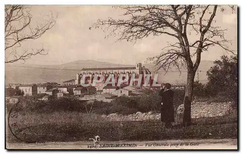 Cartes postales Saint Maximin Vue generale prise de la gare