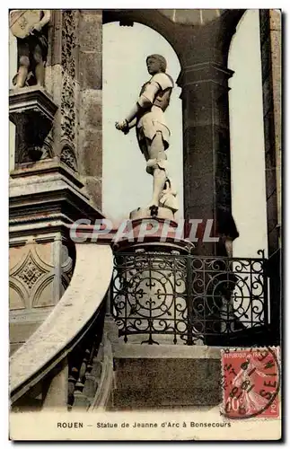 Cartes postales Rouen Statue de Jeanne d arc a Bonsecurs