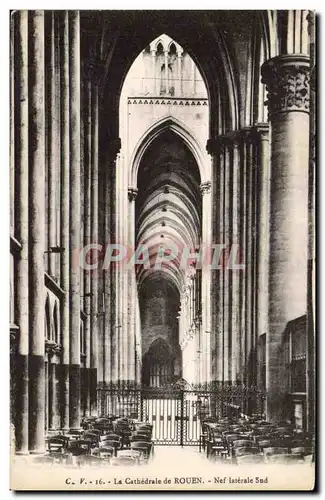 Ansichtskarte AK Rouen Cathedrale Nef laterale sud