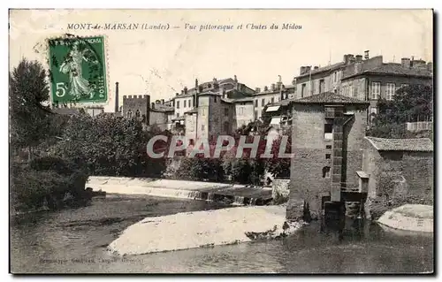 Cartes postales Mont de Marsan Vue pittoresque et chutes du Midou