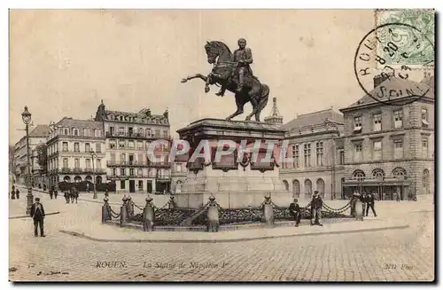 Rouen - Place de l Hotel de Vile - Statue de Napoleon I - Ansichtskarte AK