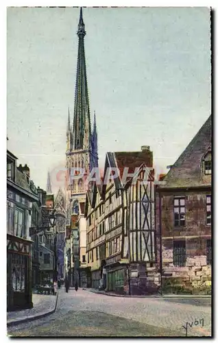 Ansichtskarte AK Rouen Vieilles maisons