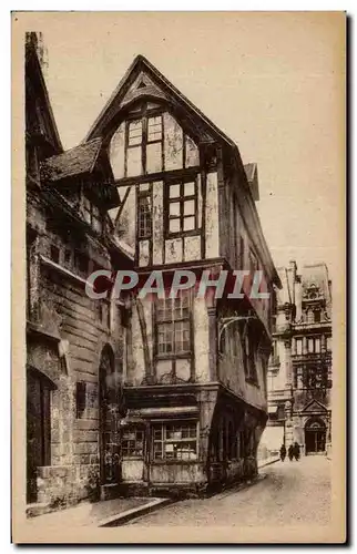 Ansichtskarte AK Rouen Maison du 15eme Rue Saint Romain