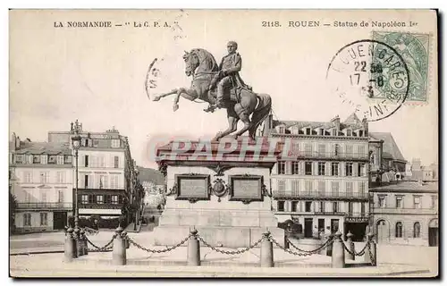 Cartes postales Rouen Statue de Napoleon 1er