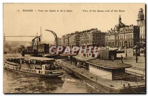 Rouen - Vues des Quais et de la Seine - Cartes postales