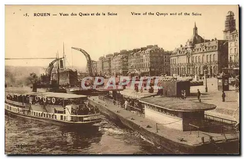 Rouen - Vues des Quais et de la Seine - Cartes postales