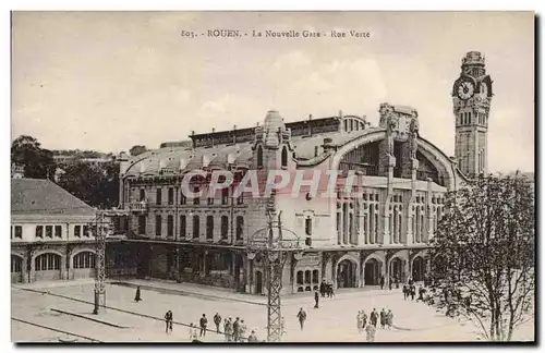 Rouen - La Nouvelle Gare - Rue Verte - Ansichtskarte AK