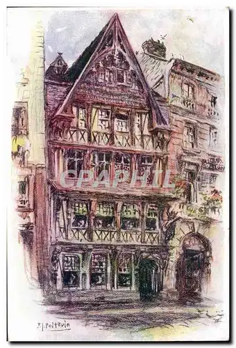 Rouen - Vieille Maison - Dessin a la Plume - Ansichtskarte AK