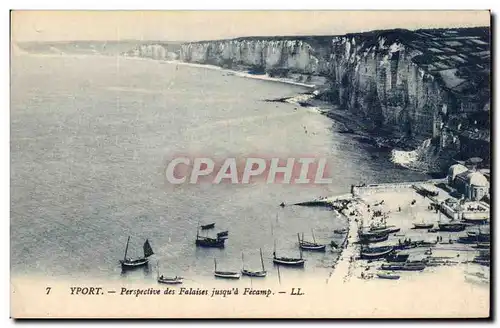 Yport - Perspective des Falaises jusqu a Fecamp - Cartes postales