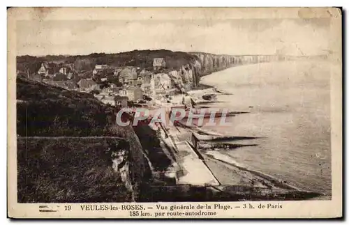 Veules les Roses - Vue Generale de la Plage - Cartes postales