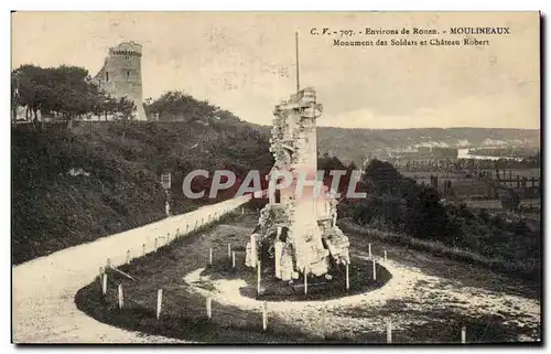Moulineaux - Environs de Rouen - Monument des Soldats - Chateau Robert - Ansichtskarte AK