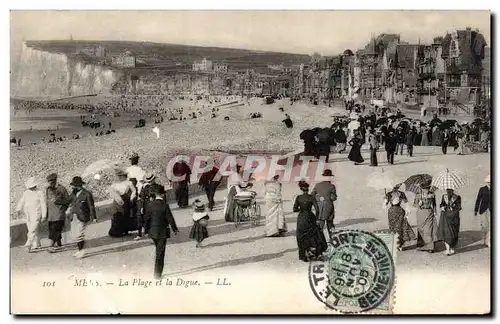 Mers les Bains - La Place et la Digue - Cartes postales