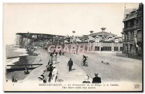 Mers les Bains - La Promenade de la Plage et le Casino - Cartes postales