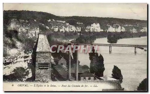 Orival - L Eglise et la Seine - Cartes postales