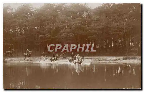 CARTE PHOTO Militaria Soldats a cheval