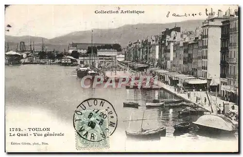 Cartes postales Toulon Le quai Vue generale