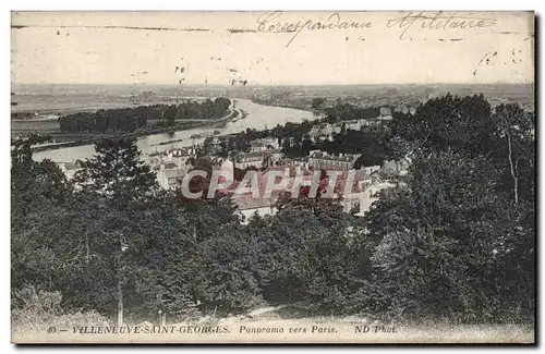 Cartes postales Villeneuve St Georges Panorama vers Paris