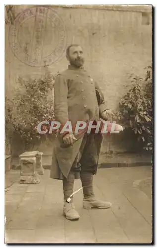 CARTE PHOTO Militaria Soldat Regiment de genie