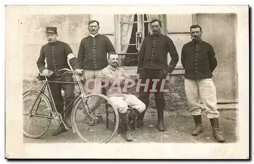 CARTE PHOTO Militaria Soldats Velo