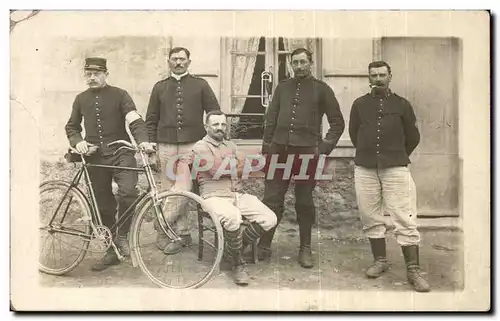 CARTE PHOTO Militaria Soldats Velo