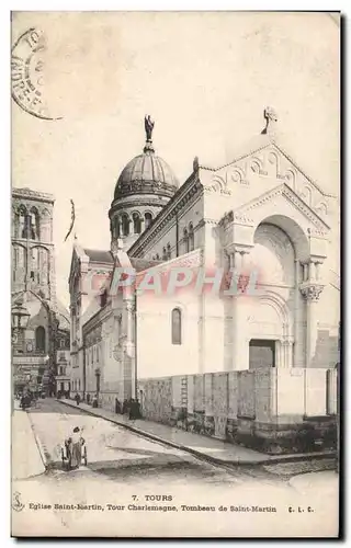 Tours - L Eglise Saint Martin - Tour Charlemagne - Cartes postales