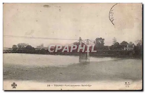 Tours - Pont Suspendu Saint Cyr - Ansichtskarte AK