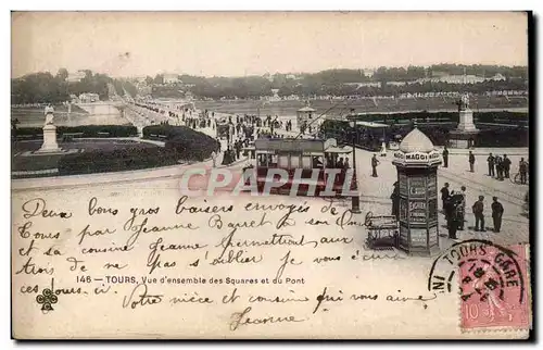 Tours - Vue d ensemble et du Pont - Ansichtskarte AK