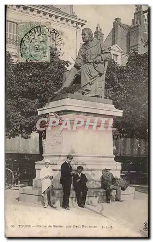 Tours - Statue de Balzac - Ansichtskarte AK