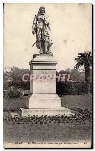 Tours - Le Monument de Descartes - Cartes postales