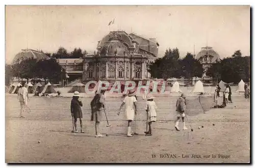 Royan - Les Jeux sur la Plage Crocket - Ansichtskarte AK