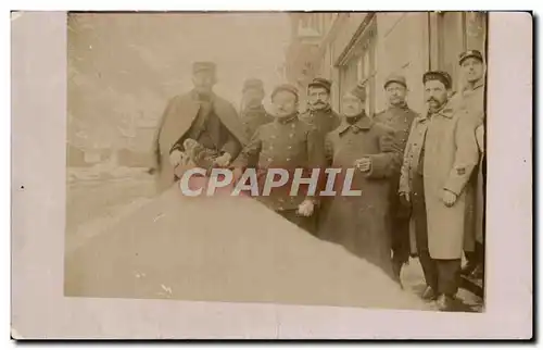CARTE PHOTO Riouperoux 1914 Isere Soldats Militaria