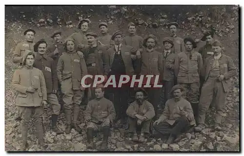 CARTE PHOTO Soldats Militaria Chasseurs alpins