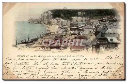 Etretat - Vue Generale prise de la Falaise d Aval - Cartes postales