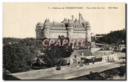 Pierrefonds - Le Chateau - Vue prise du Lac Hotel du lac - Ansichtskarte AK