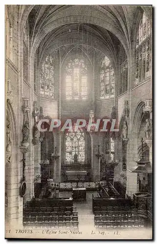 Troyes - Eglise Saint Nicolas - Ansichtskarte AK