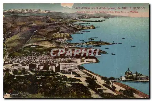 Nice a Menton - Cote d Azur a Vol d Aeroplane - Cartes postales