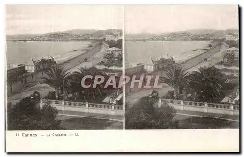 Cannes La Croisette - Carte Stereoscopique - Cartes postales