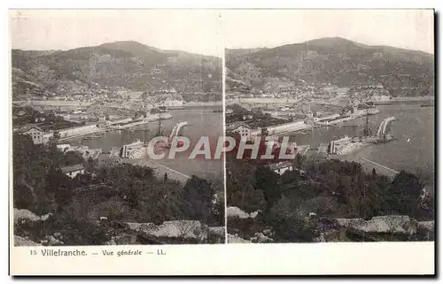 Villefranche - Vue Generale - Carte Stereoscopique - Cartes postales