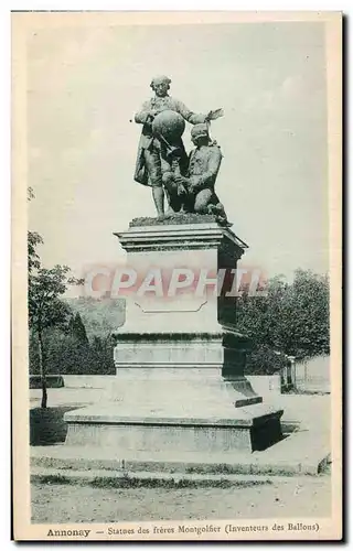 Annonay - Le Statue des Freres Montgolfier - Cartes postales