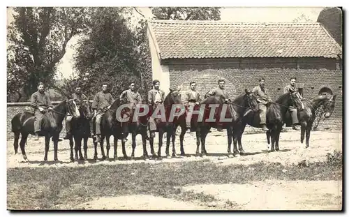 CARTE PHOTO Militaria Cavaliers Soldats
