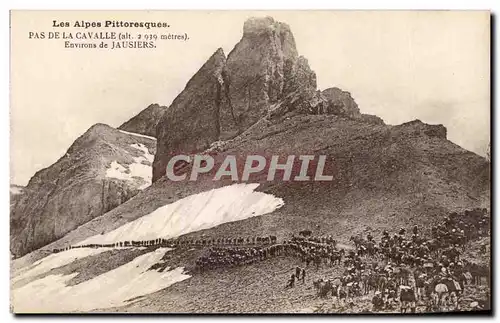 Pas de la Cavalle - Environs de Jausiers Chasseurs alpins Militaria - Cartes postales