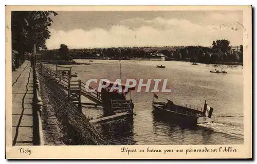 Vichy - Depart en Bateau pour une promenade sue l Allier - Ansichtskarte AK