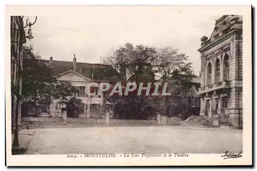 Montlucon - La Sous Prefecture et le Theatre - Cartes postales