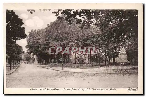 Montlucon - Avenue Jules Ferry - Le Monument aux Morts - Cartes postales