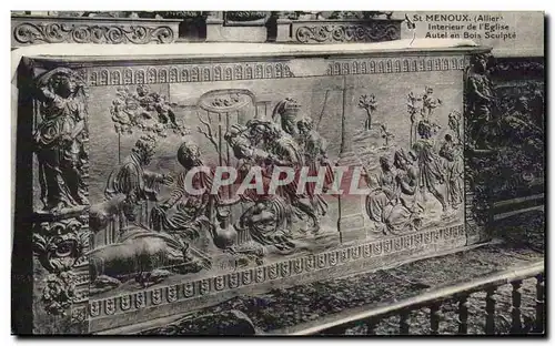 Menoux - L Eglise - Autel en bois sculpte - Cartes postales