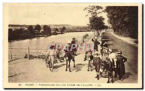 Vichy - Promenade sur les bords de l Allier - velo - ane - donkey - Ansichtskarte AK