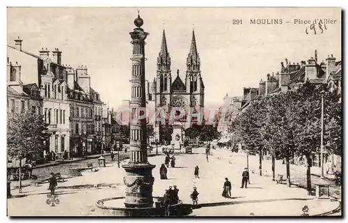 Moulins - Place d Allier - Cartes postales